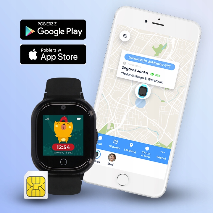 Zegarek Smartwatch Dla Dzieci Locon Watch Lite Kompatybilność systemowa Android iOS