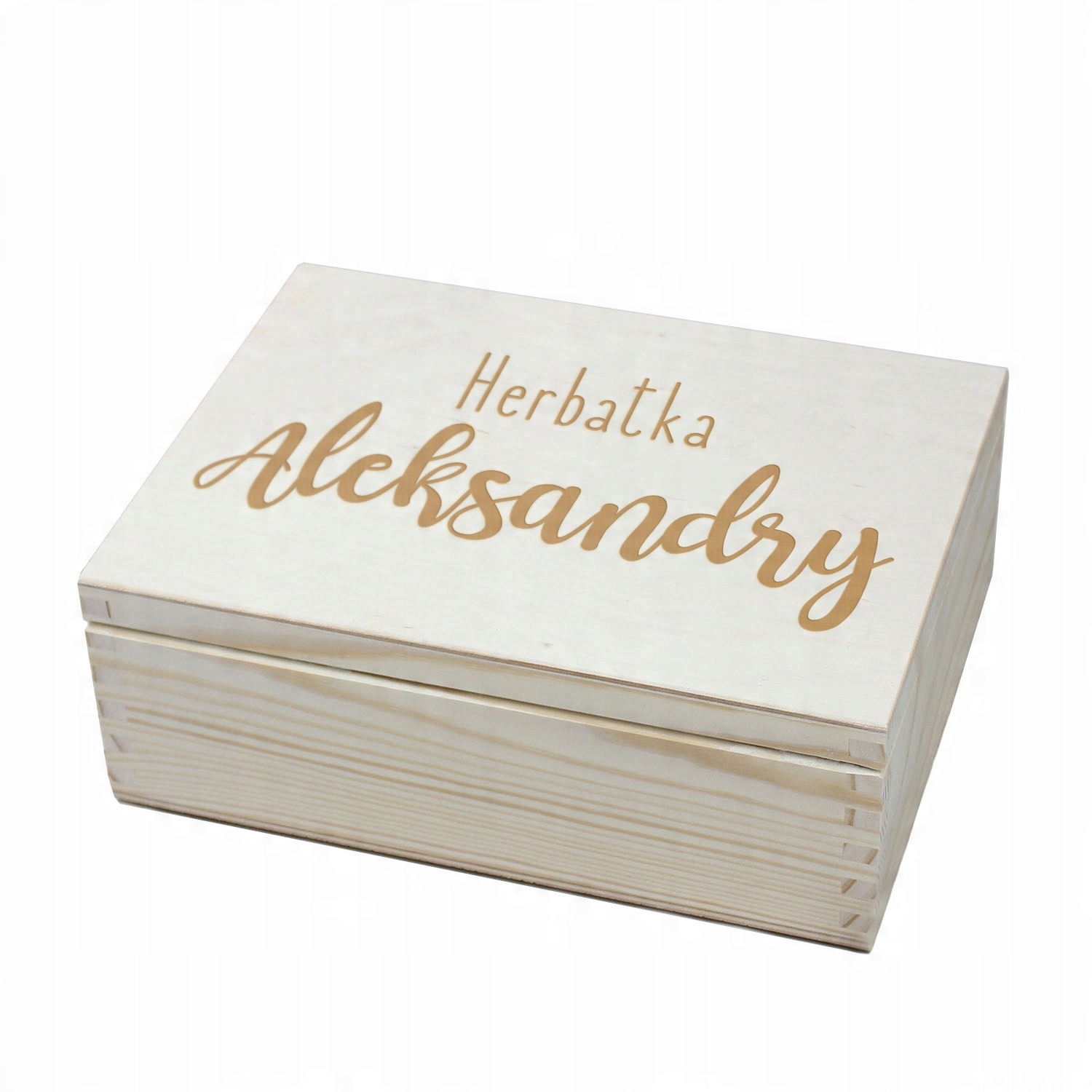 

Pudełko na herbatę z grawerem herbaciarka