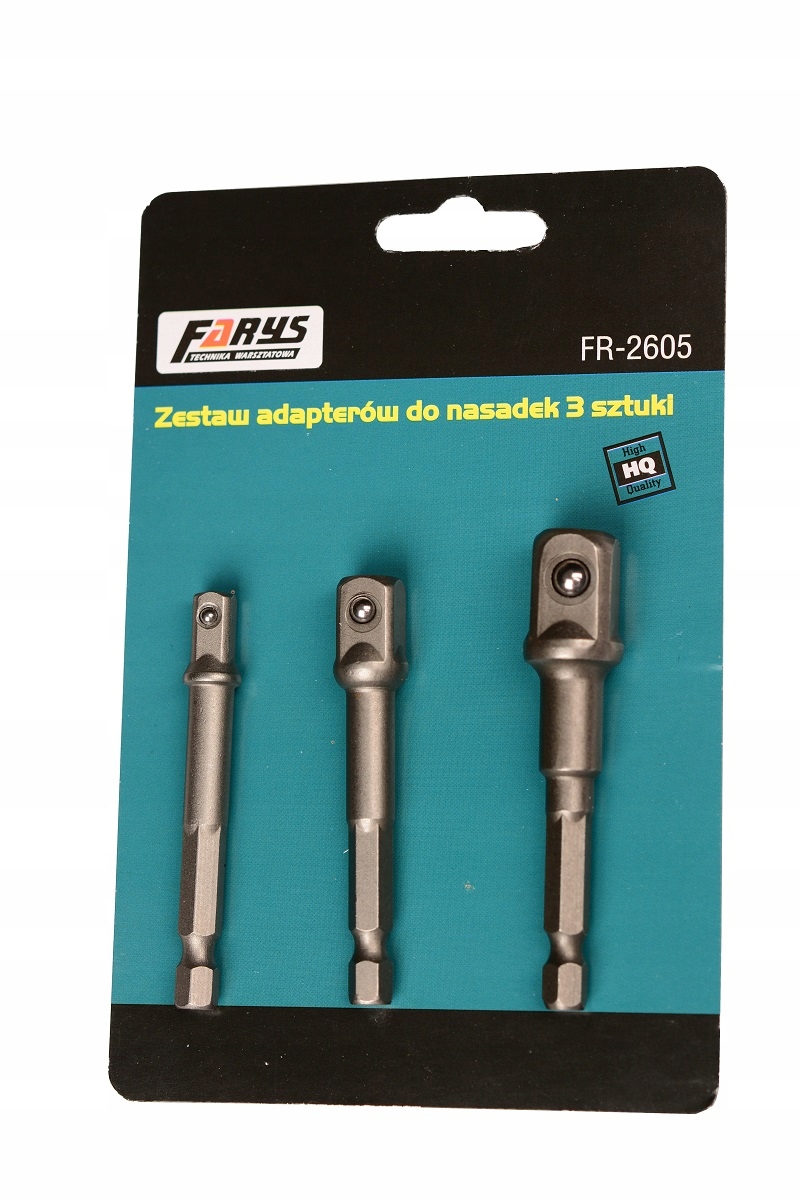 ZESTAW ADAPTERÓW HEX DO NASADEK 1/4 3/8 1/2 Farys Marka Farys