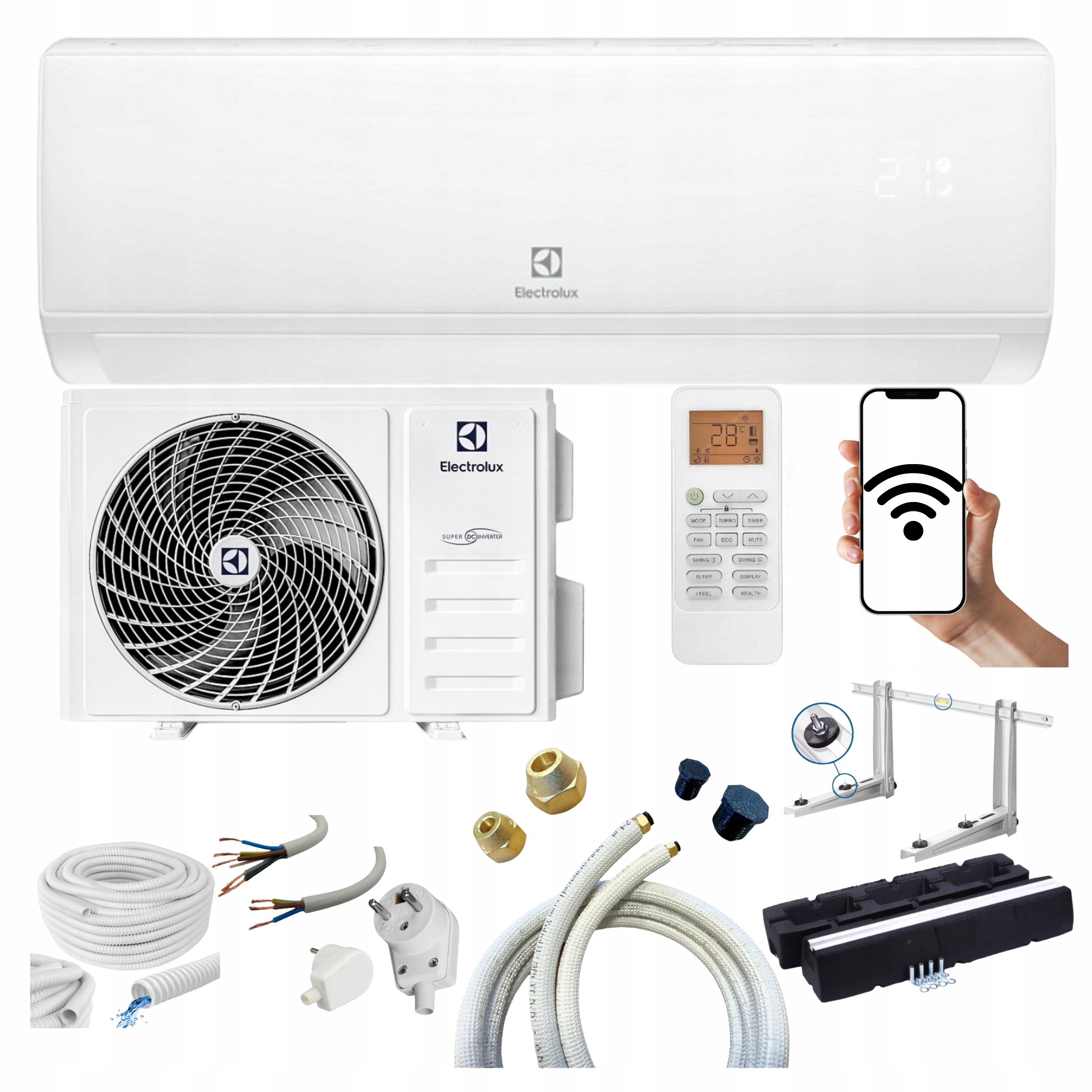 Nástenný klimatizátor Electrolux Hel 3,5 kW WiFi Sada Pripravená Na Montáž