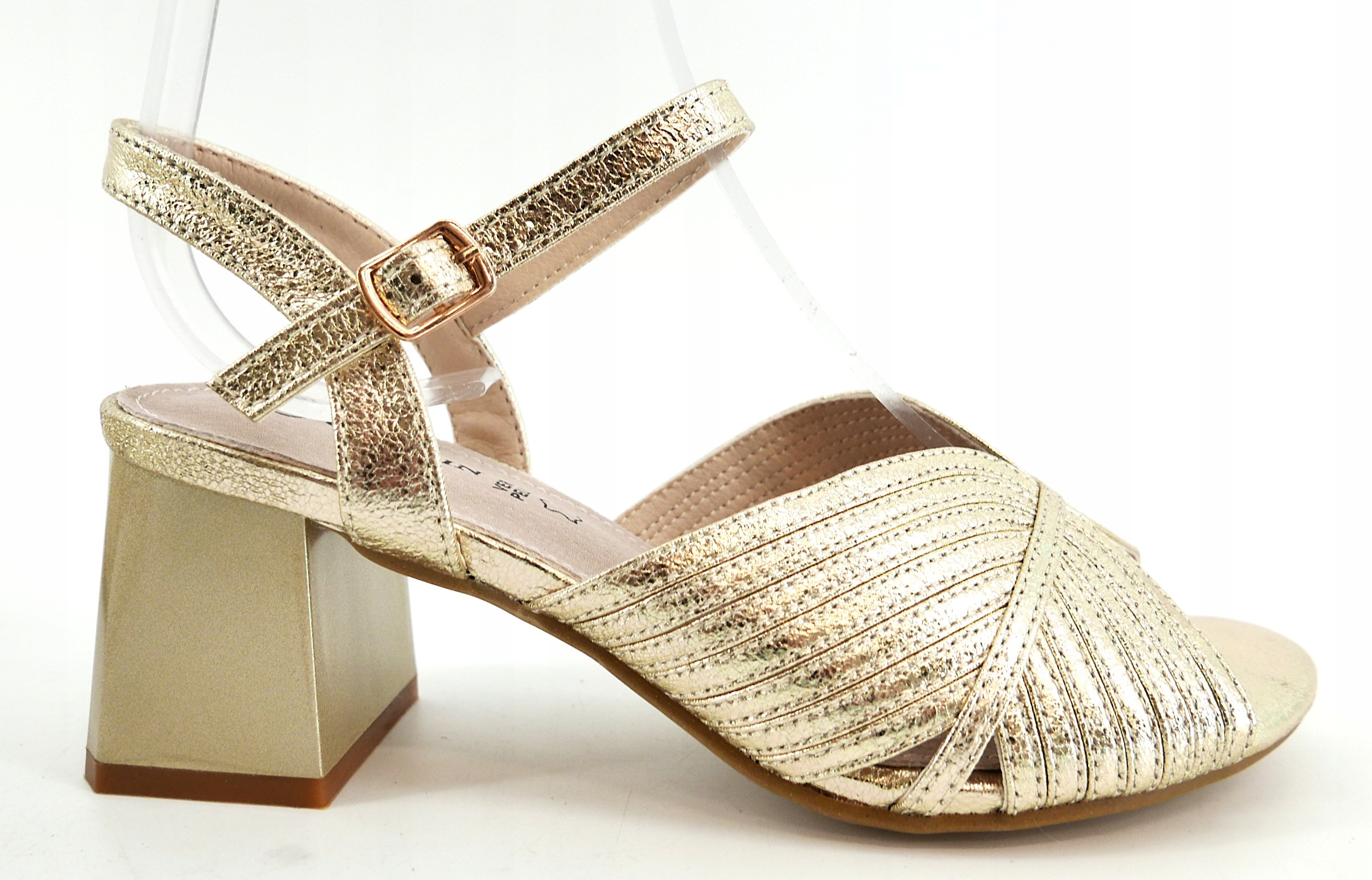 Goodin Lodičky Sandály Dámské Pantofle Zlaté Lesklé R37