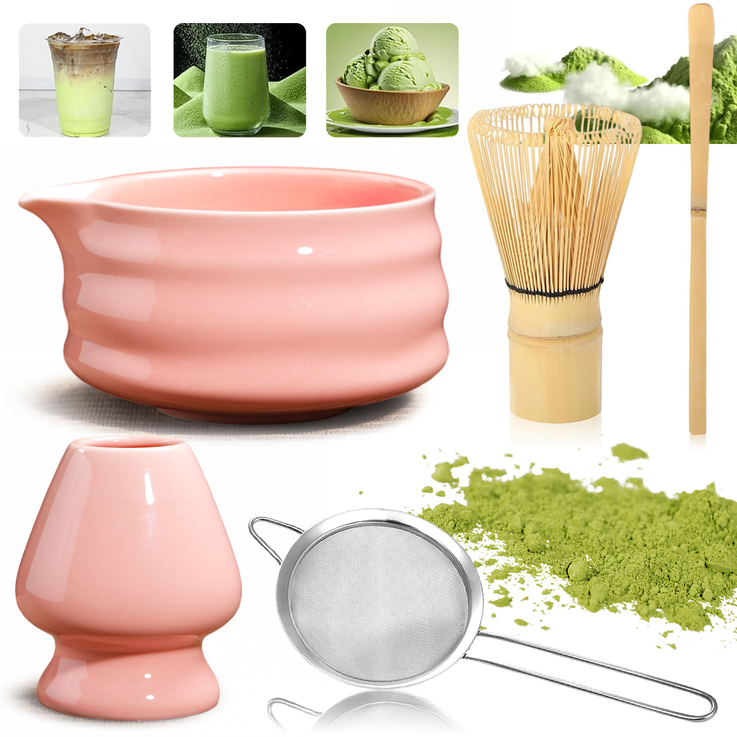 Levně Sada Na Čaj Matcha S Bambusovou Metlou Z Bambusu, Vysoká Kvalita