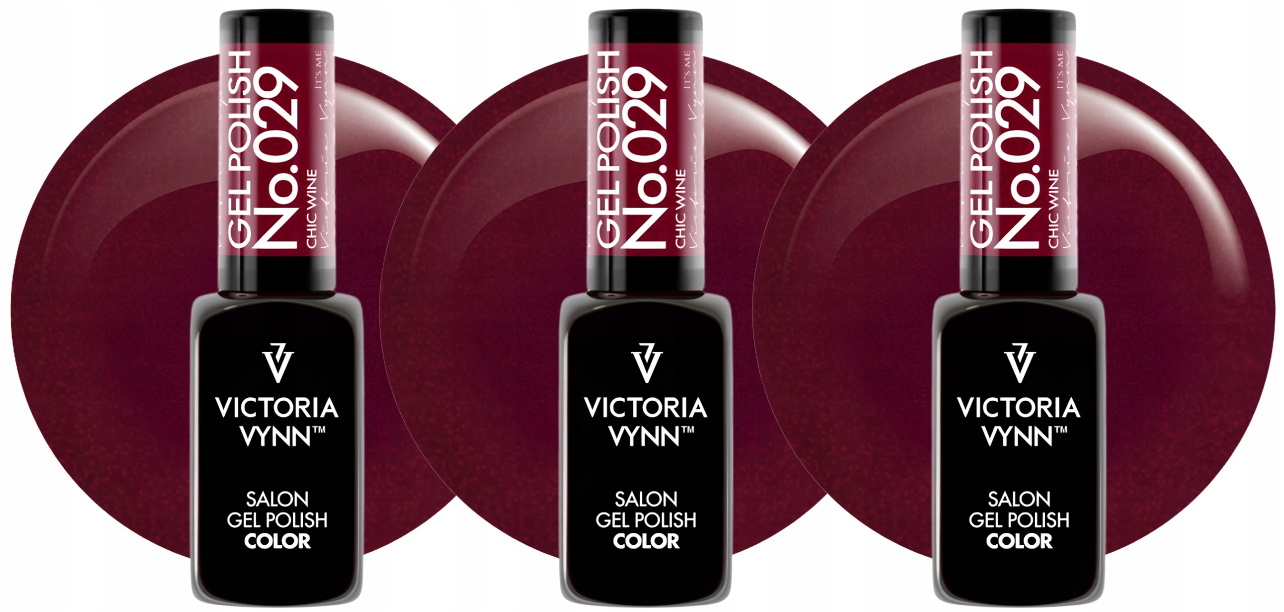 3 x Victoria Vynn Gel Polish 029 Chic Wine, 8 ML