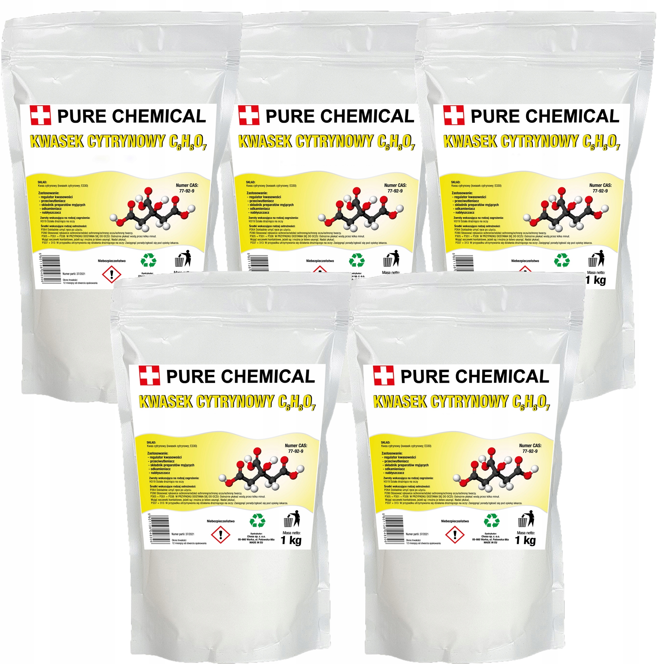 Levně Kyselina Citrónová E330 5 kg 5000 g