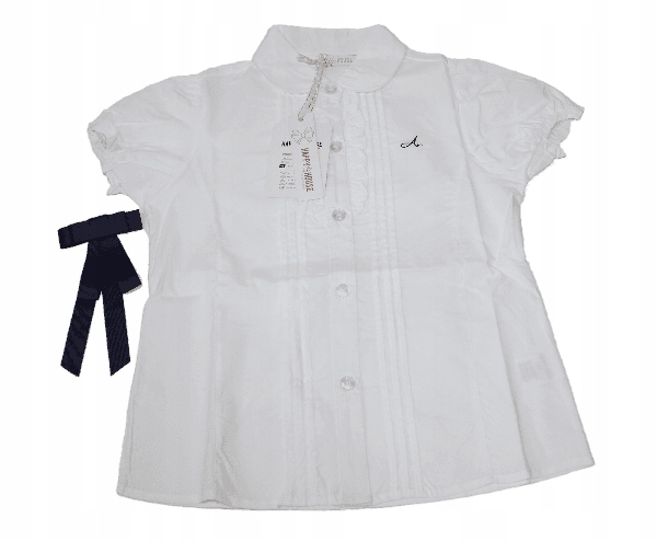 Koszula bluzka BIAŁA 134-140 cm 10 lat SZKOŁA