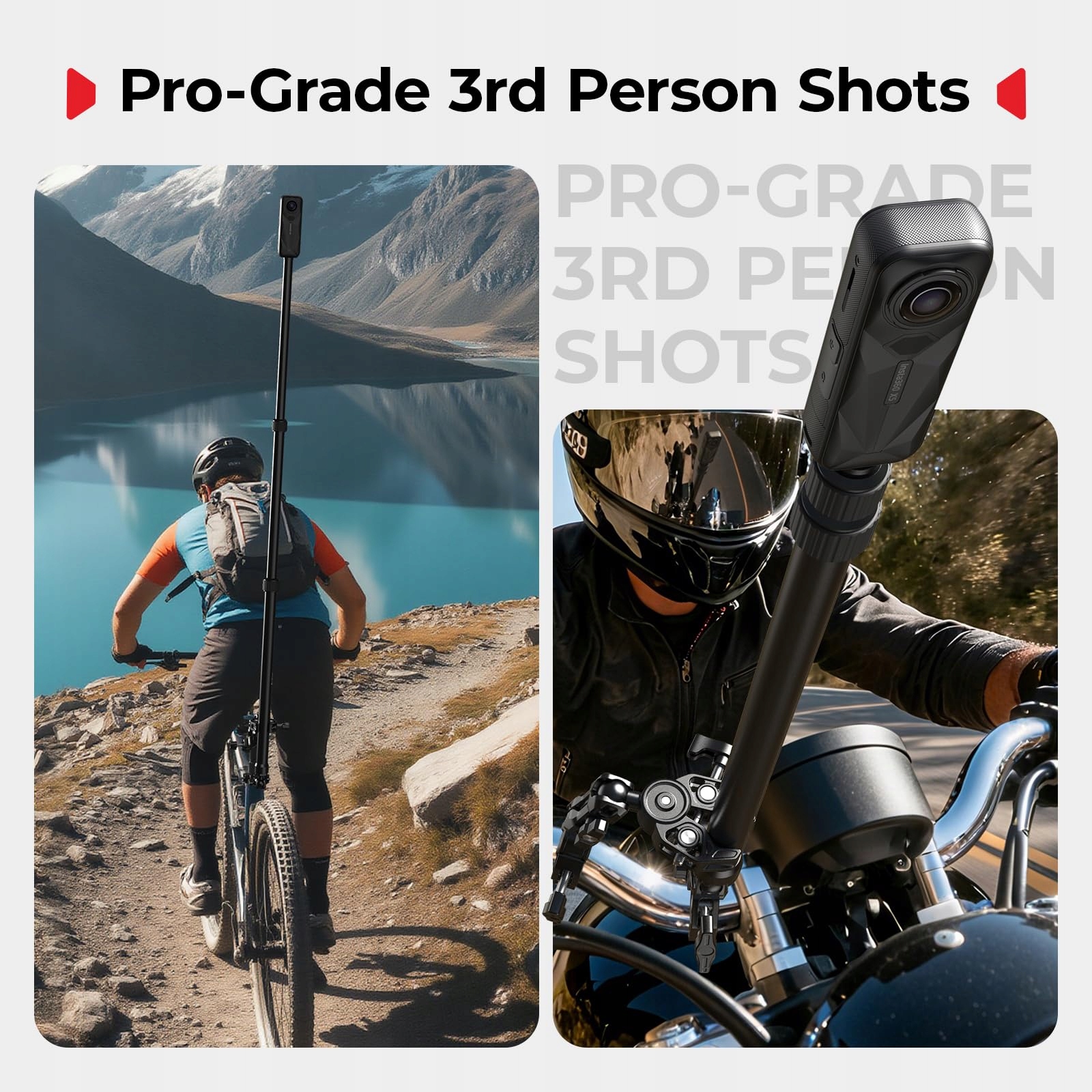 Zestaw Uchwytu Motocyklowego 360 Do GoPro DJI Insta360 5459B Pro SMALLRIG — miniatura 3