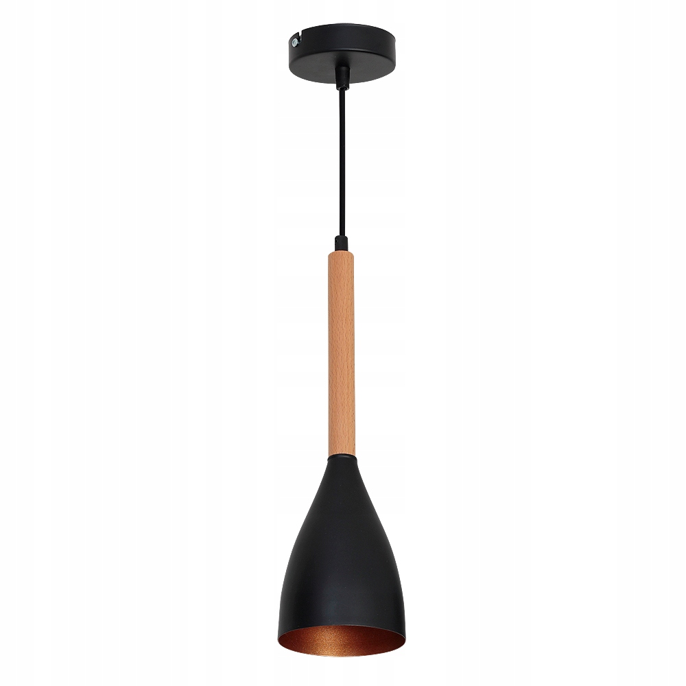 Černá industriální závěsná lampa nad ostrovní stůl Luminex Muza 1 x E27