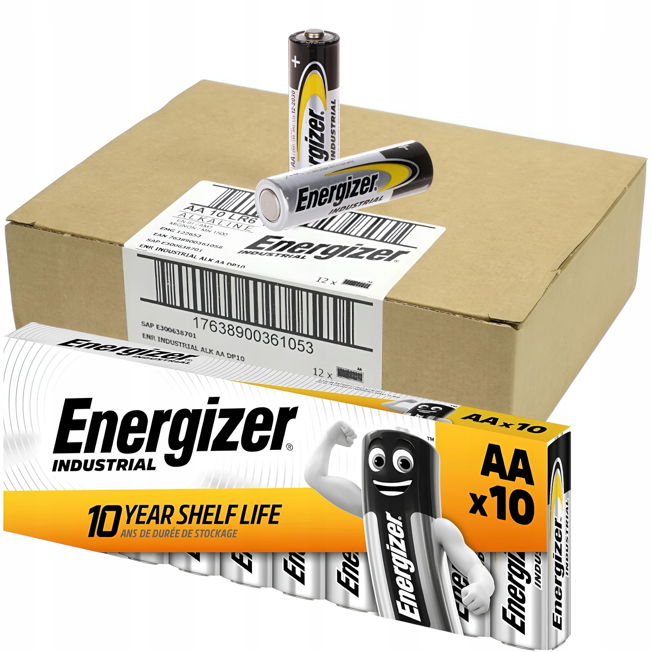 Alkalická baterie Energizer Industrial Aa LR6 velký kolík 1.5V 120 Ks
