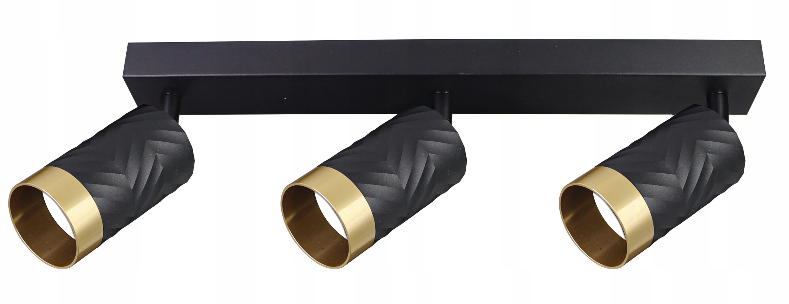 Lampa ścienno-sufitowa Arras 3 czarno-złota GU10