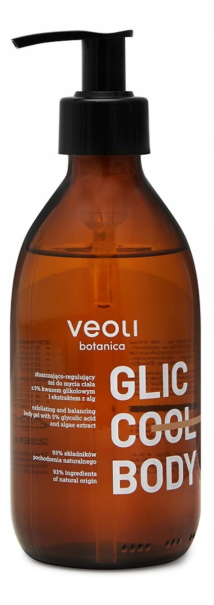 Veoli Botanica Glic Cool Gel na mytí těla 280 ml