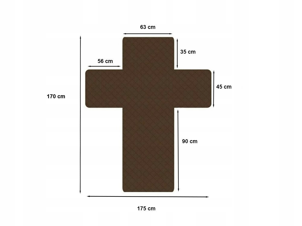 POKROWIEC NA FOTEL NARZUTA DWUSTRONNA OCHRANIACZ ZWY Kolor brązowy