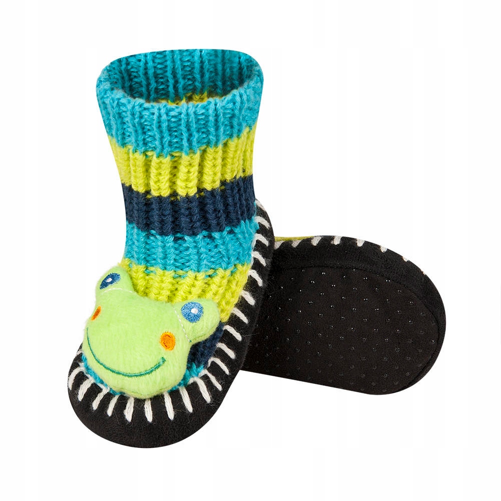 

ciepłe kolorowe Kapcie Niemowlęce ze zwierzątkiem