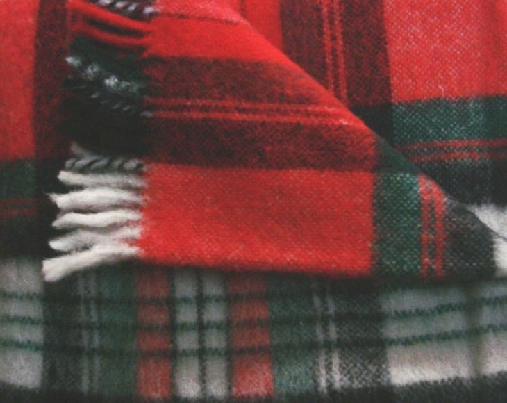 Koc wełniany z frędzlami 100% WEŁNA szkocka krata Kod producenta DX01-1/06