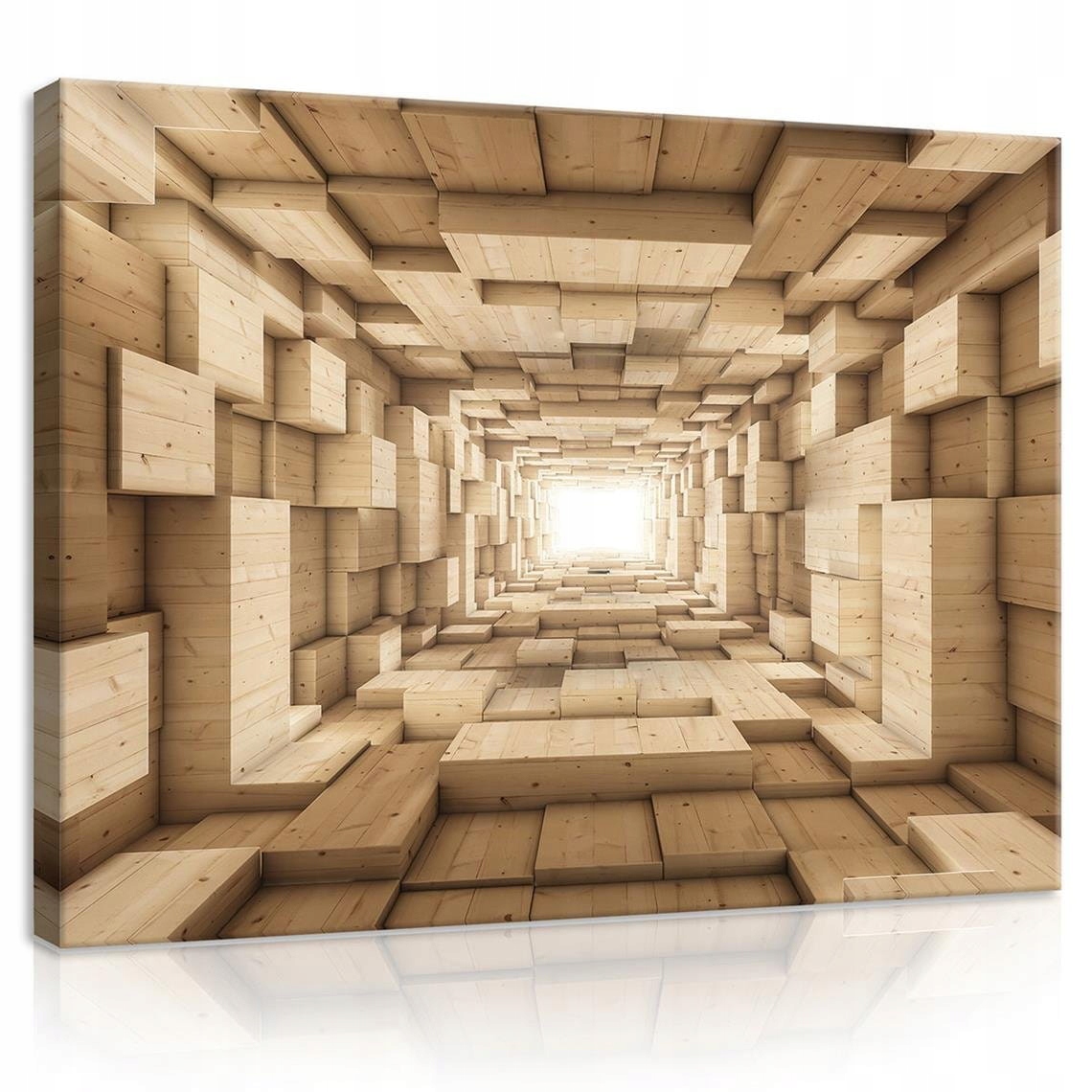 Obraz 100x75 Tunel 3D tunel dřevěný abstrakce geometrie perspektiva