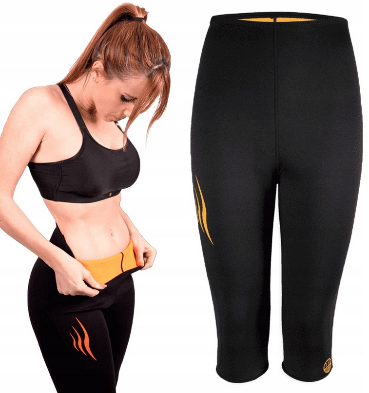 Leginsy Sportowe Wyszczuplające Spodenki Termowyszczuplające Getry Unisex S