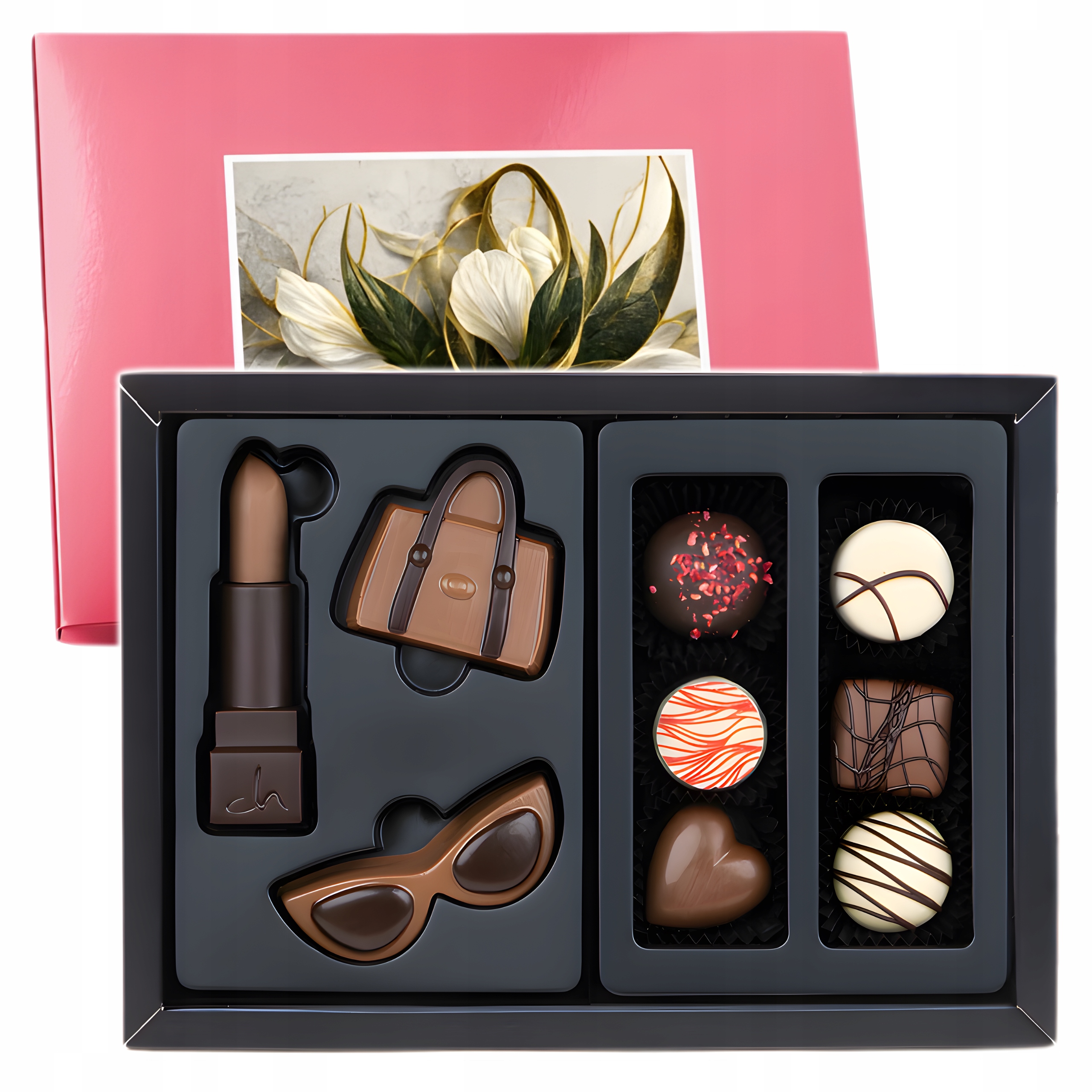 Levně Dárek na Velikonoce Narozeniny čokolády Belgické sladkosti Pralinky 135 g