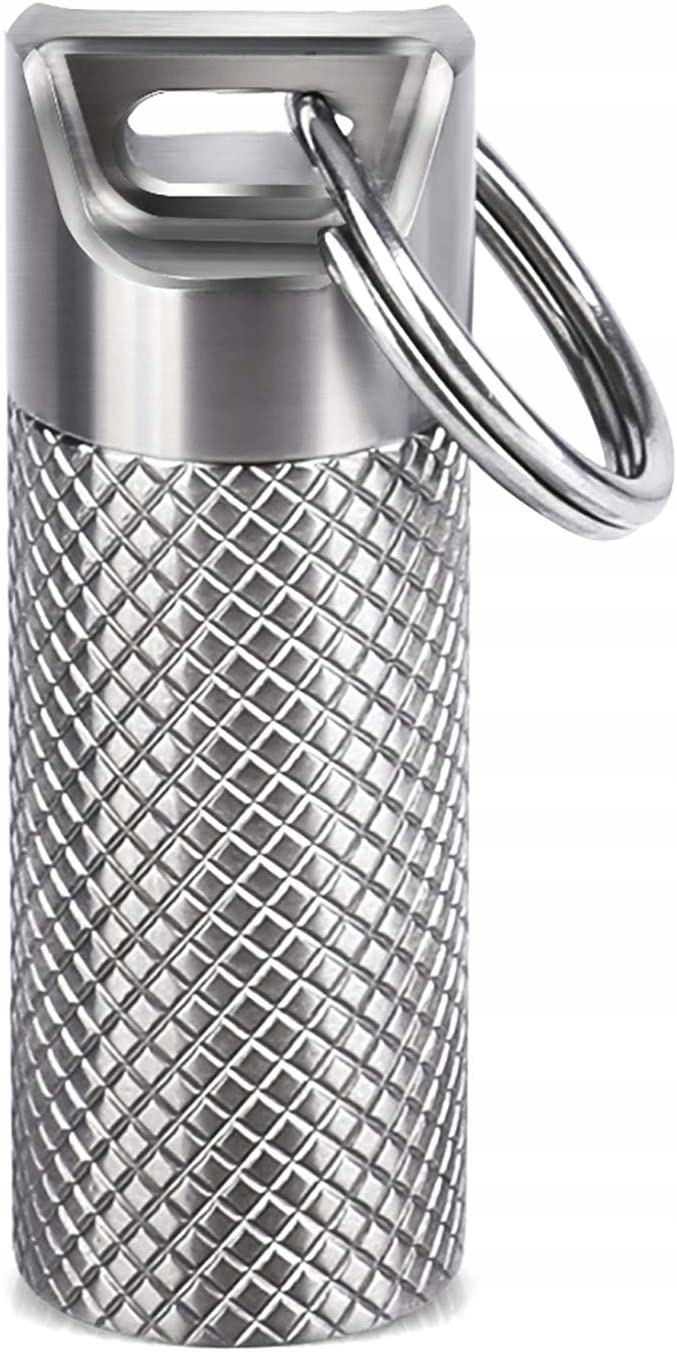 

Pojemnik schowek na tabletki brelok tytanowy L