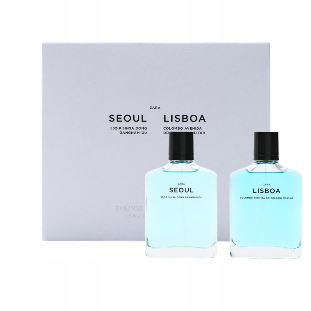 Zara Seoul Lisboa 2 x 100 ML zestaw Perfumy męskie Większa Pojemność