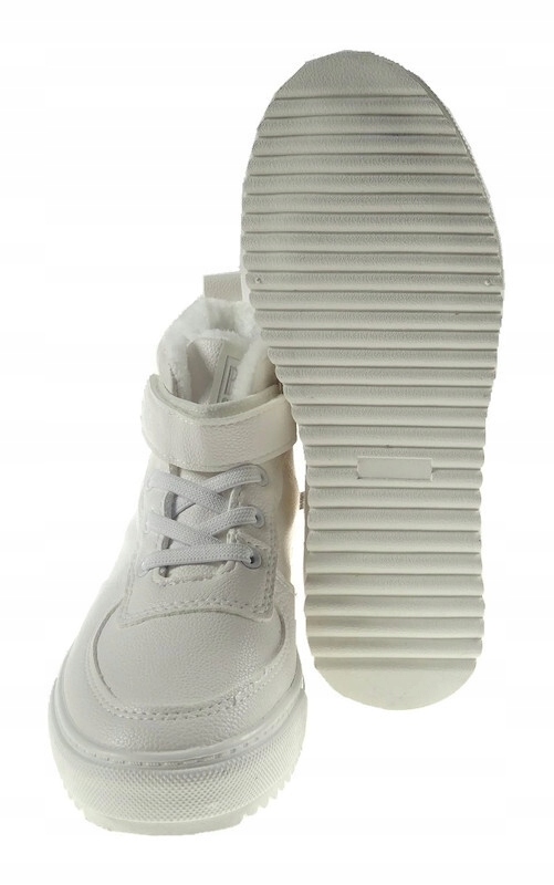 Buty zimowe dziecięce trampki GG374041 białe 32 Materiał skóra ekologiczna