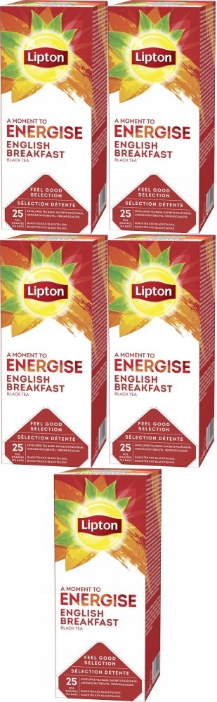 Herbata czarna w kopertach Lipton Classic English Breakfast 25szt x5