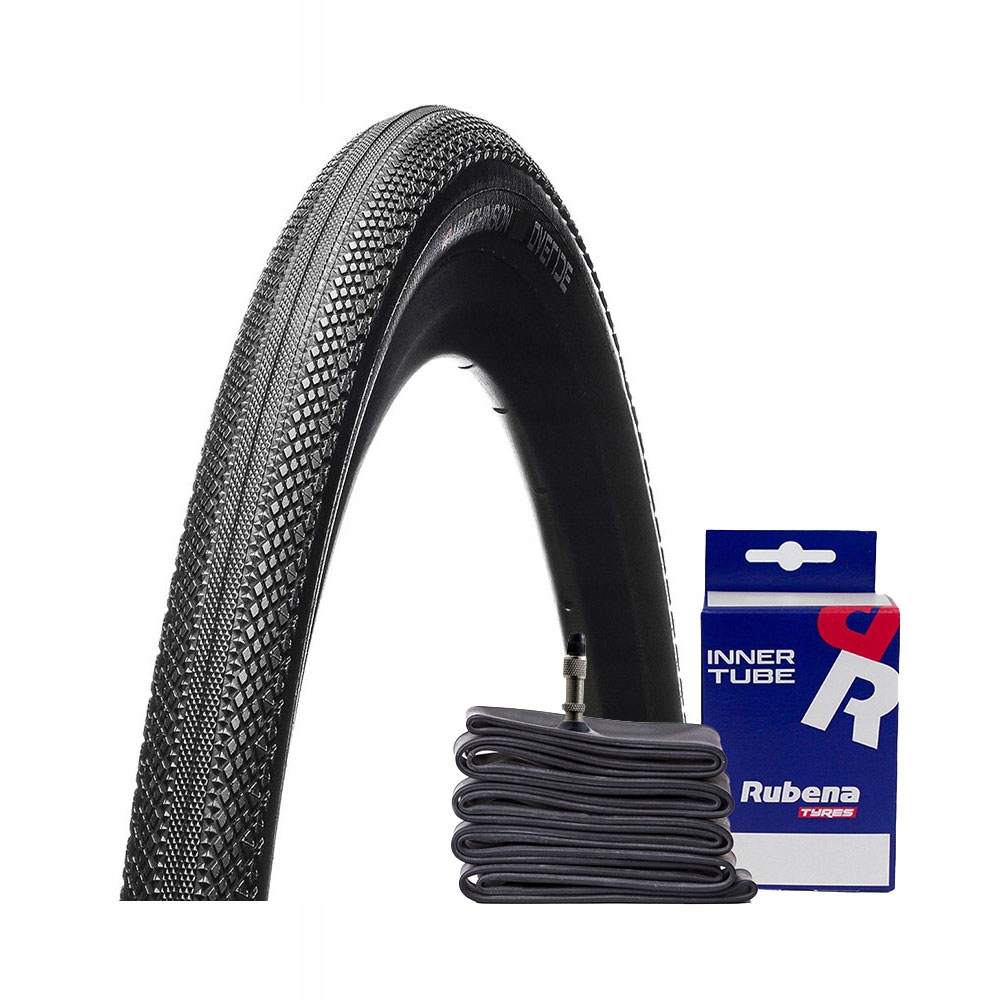 Opona rowerowa 28 cali 35-622 Hutchinson 700x35+ dętka DV40 Mocny Zestaw
