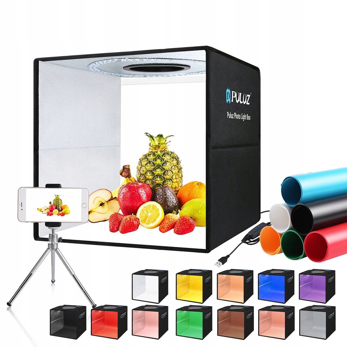 Stan Bezstínový 40x40 cm 144LED 6500K pro fotografování fotografií