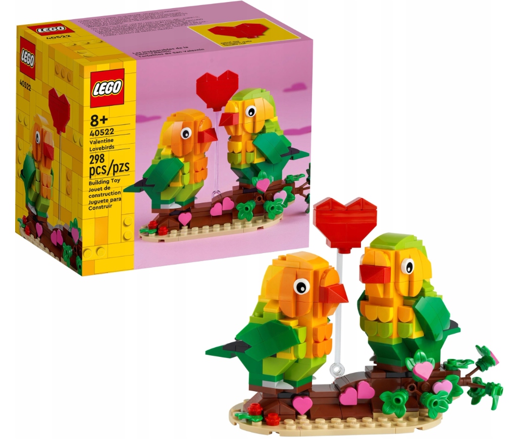 LEGO 40522 WALENTYNKOWE PAPUŻKI NIEROZŁĄCZKI + WALENTYNKOWE BILECIKI ...