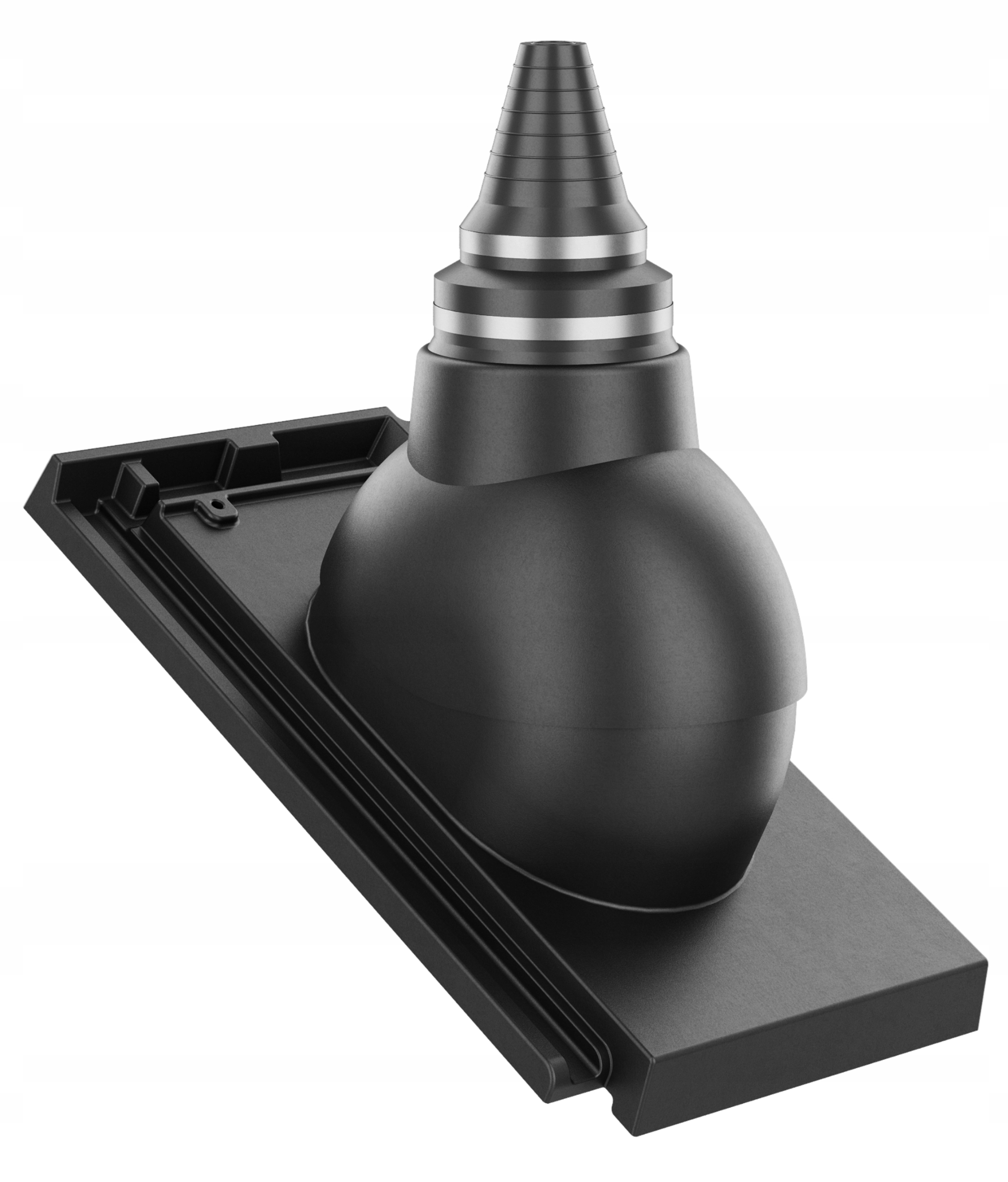 Anténní průchod těsného střešního průchodu Creaton Domino Černý