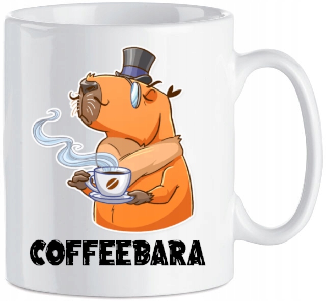 

Kubek nadruk Kapibara Coffeebara Śmieszny