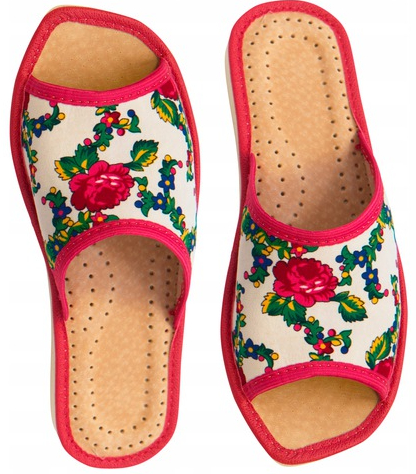 

Pantofle klapki damskie skórzane, kapcie, papcie