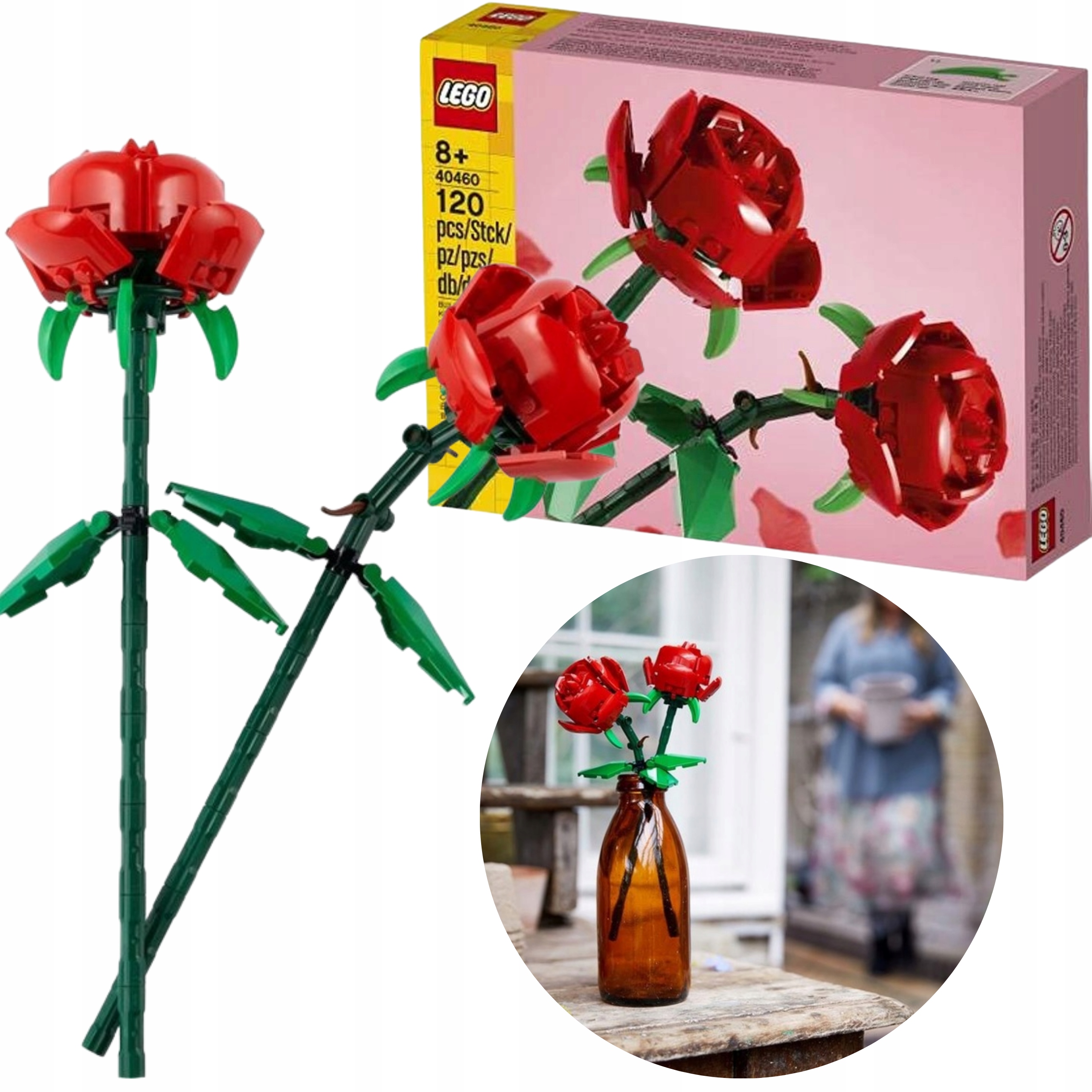 Lego Botanicals Na Walentynki Zestaw XL Premum Duze Róże Dla Niej