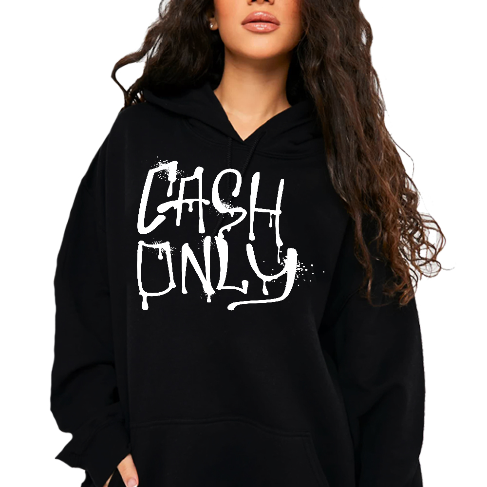 Černá bavlněná Mikina S Kapucí s kapucí Streetwear, Dárek , pouze hotovost, Vel XXL