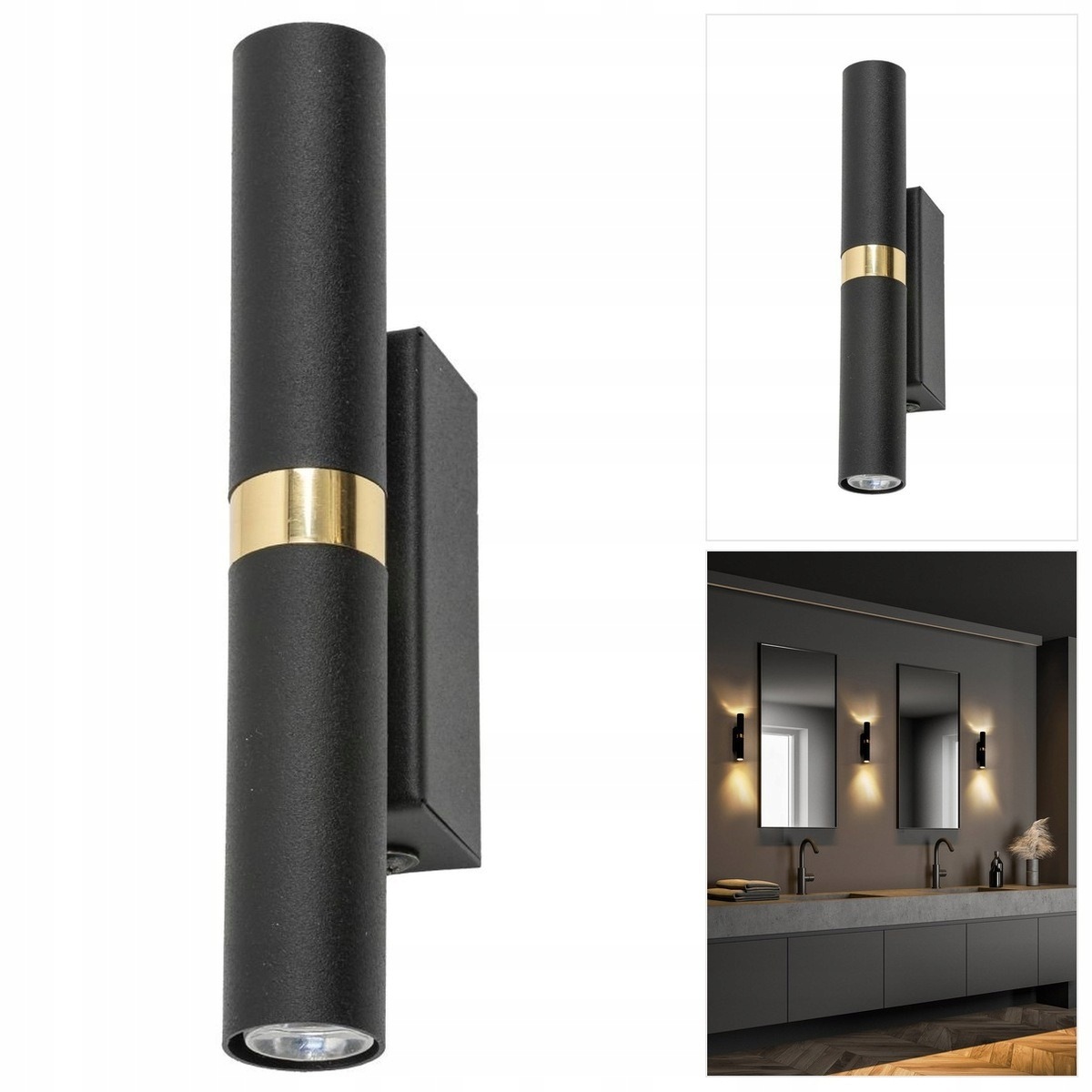 Nástěnné svítidlo nahoru a dolů Lagos Black Gold 10145 Tk Lighting
