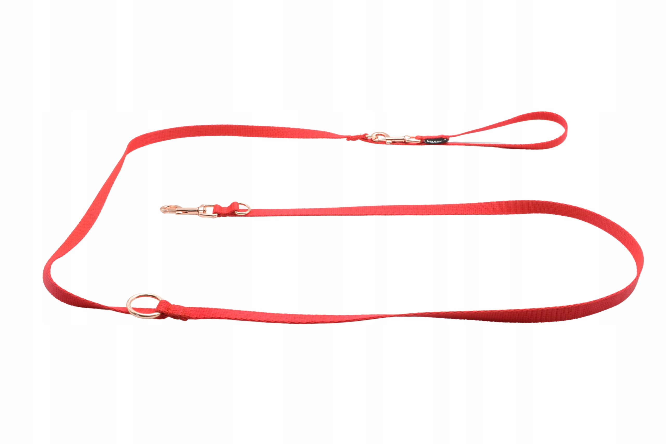 Levně Vodítko Přepínací Pro Psa Nelson-x Basic Gold 2,5 M Středně Zlatá Kování