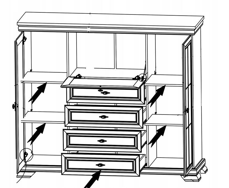 Komoda KORA KK6P, samoa king, GAŁA MEBLE, GRATISY Kolekcja KORA