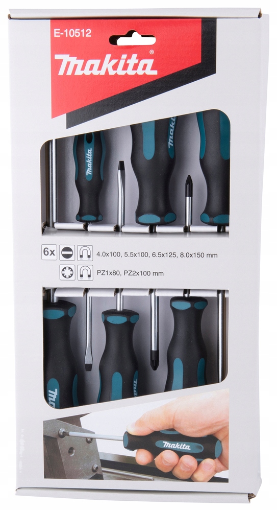 Sada šroubováků Makita E-10512 6 ks pro šroubování šroubů