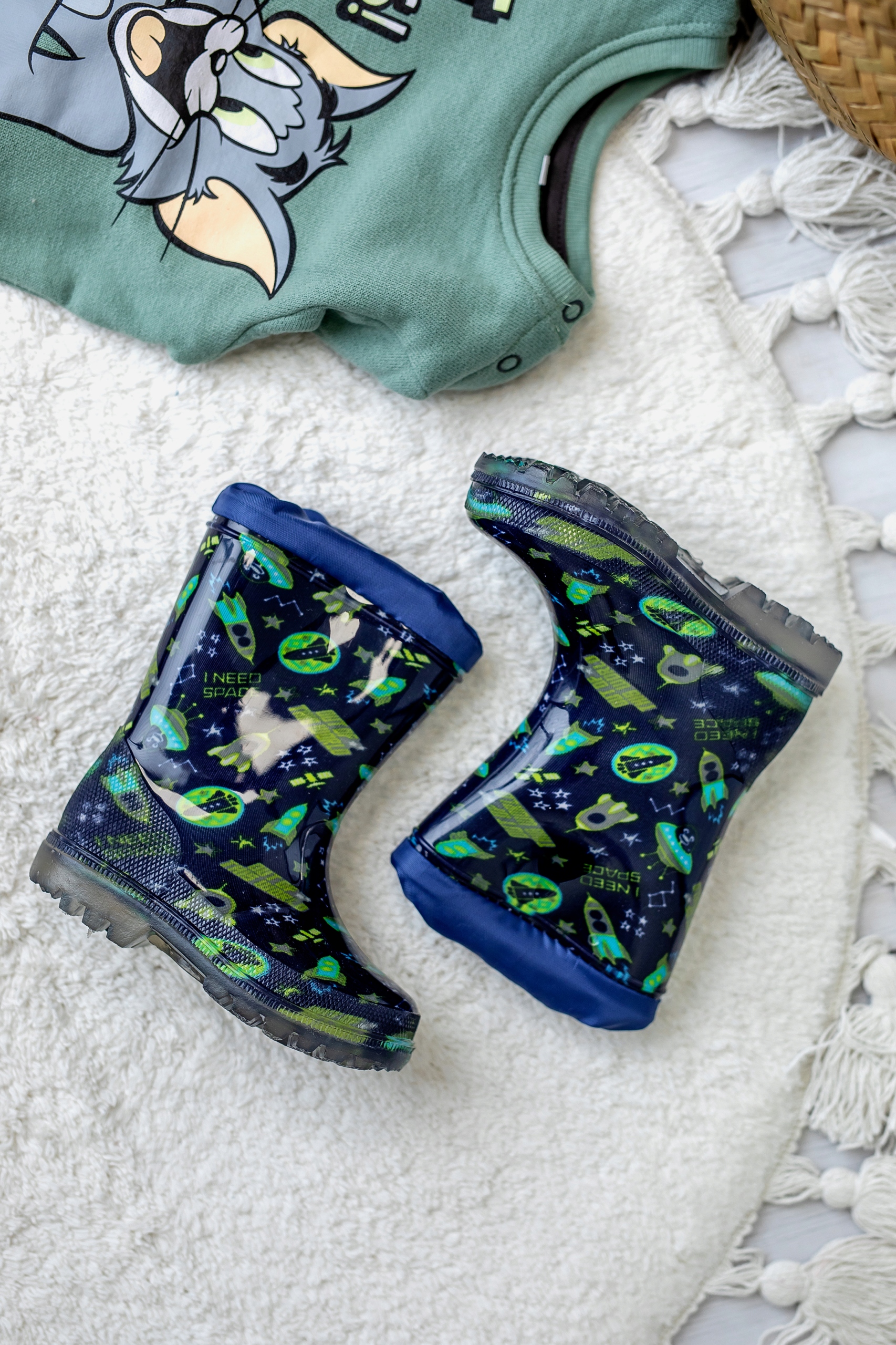 Kalosze dziecięce rakieta granatowe WOJTYŁKO (25) Kolor niebieski