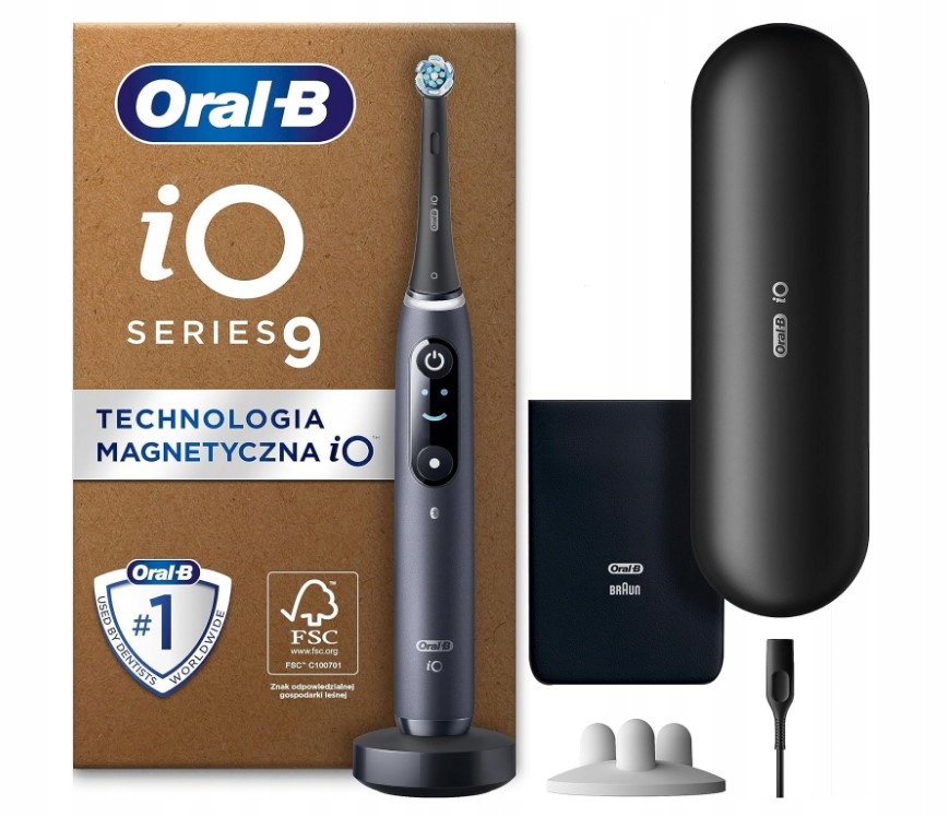 Oral-B iO Seria 9 Szczoteczka Elektryczna 3 Końcówki czarna