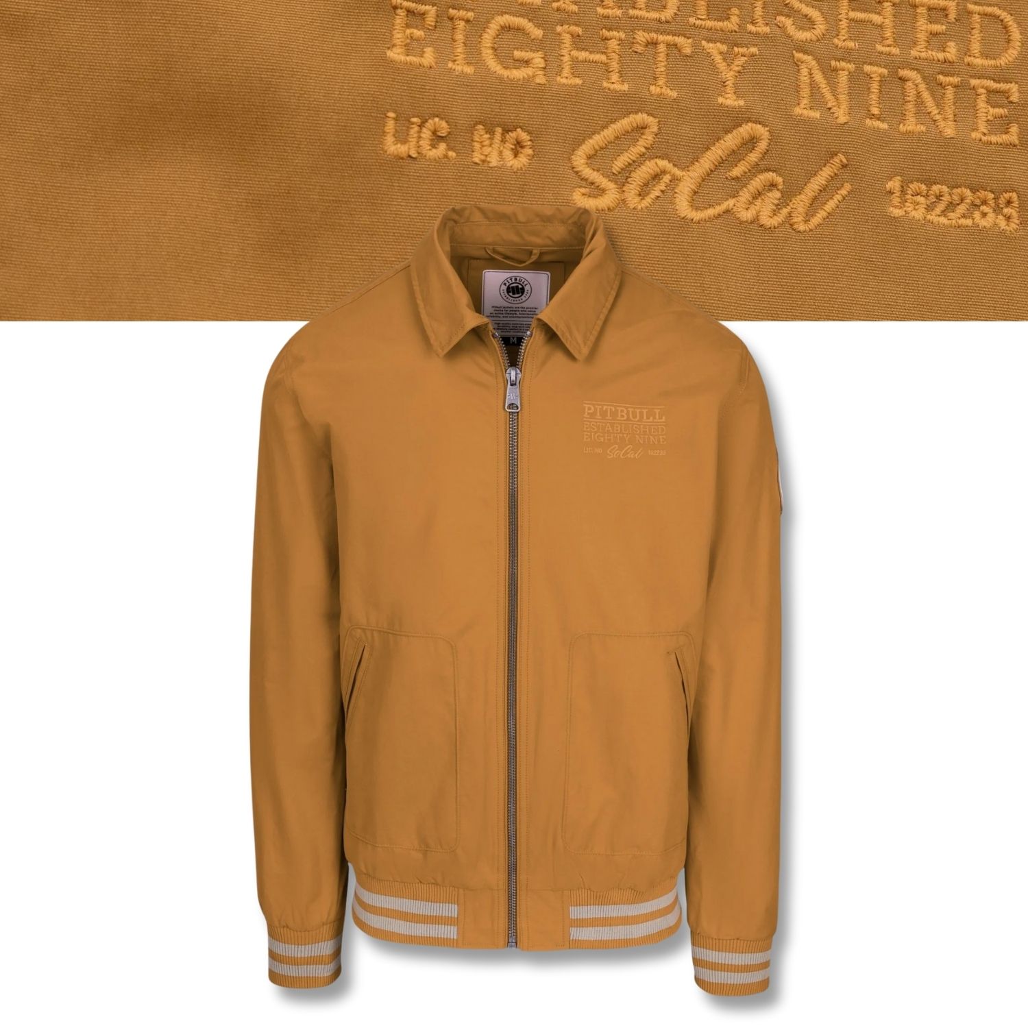 Pánská přechodová bunda Pitbull Pioneer Bunda typu Harrington Bavlna