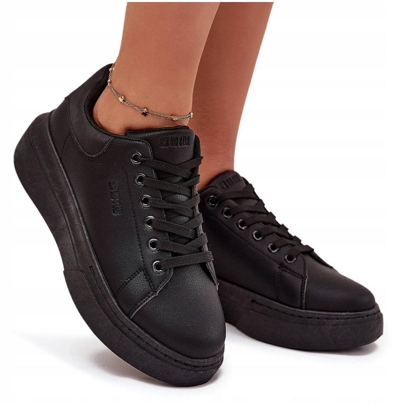 Dámské Tenisky Eko Kůže Platforma Big Star SS274244 Černé 36