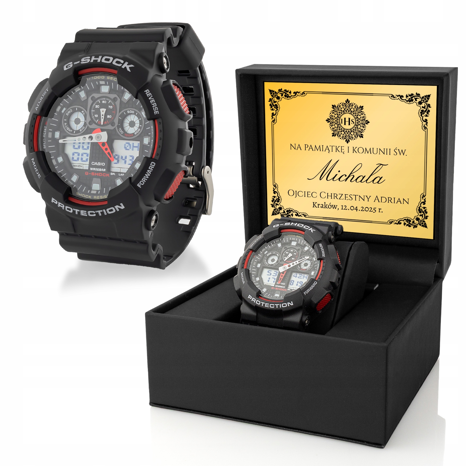Zegarek Męski Casio G-shock z Grawerem Pudełko Pamiątka Komunii