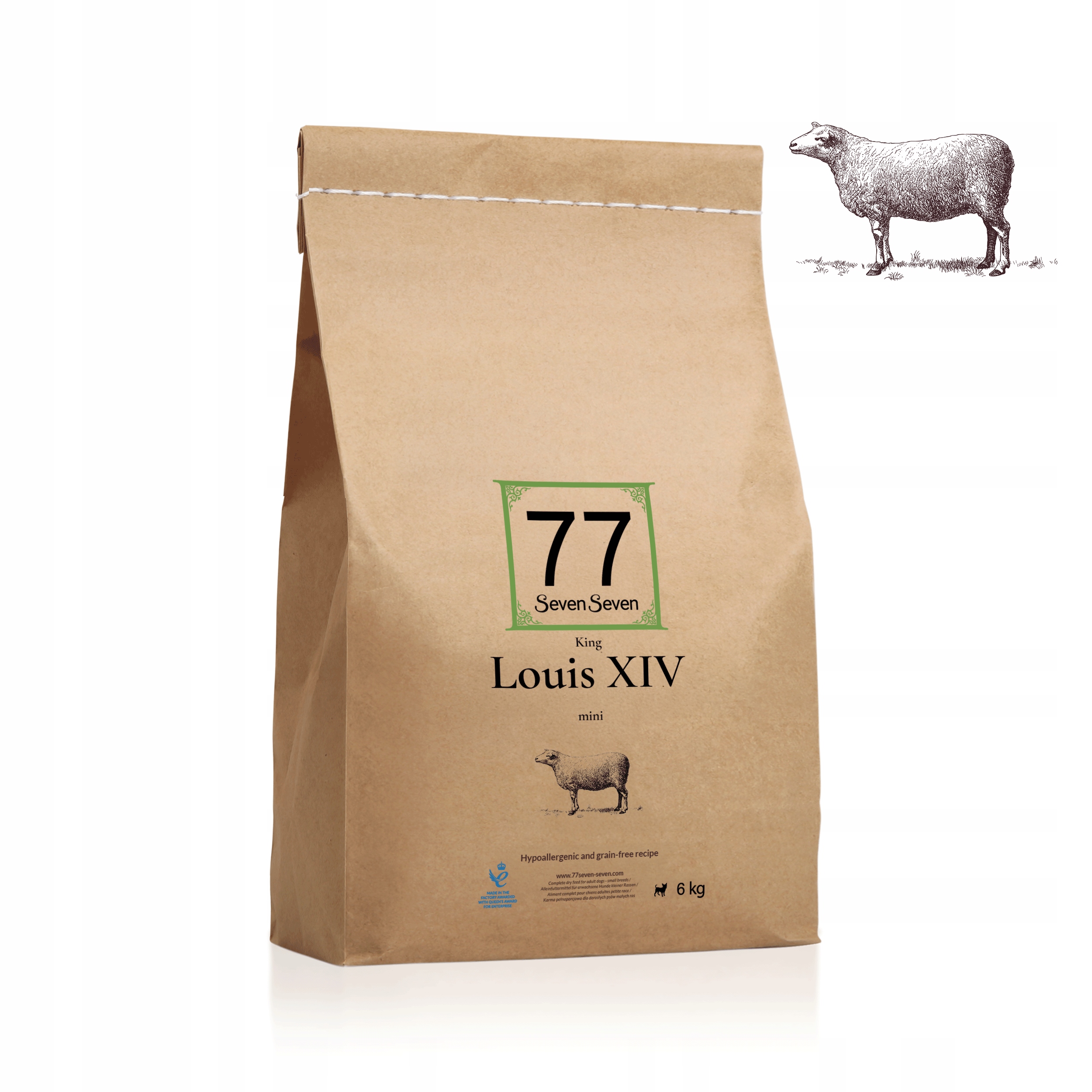 77 mini Louis XIV suché krmivo Jehněčí se zeleninou a ovocem 6 kg