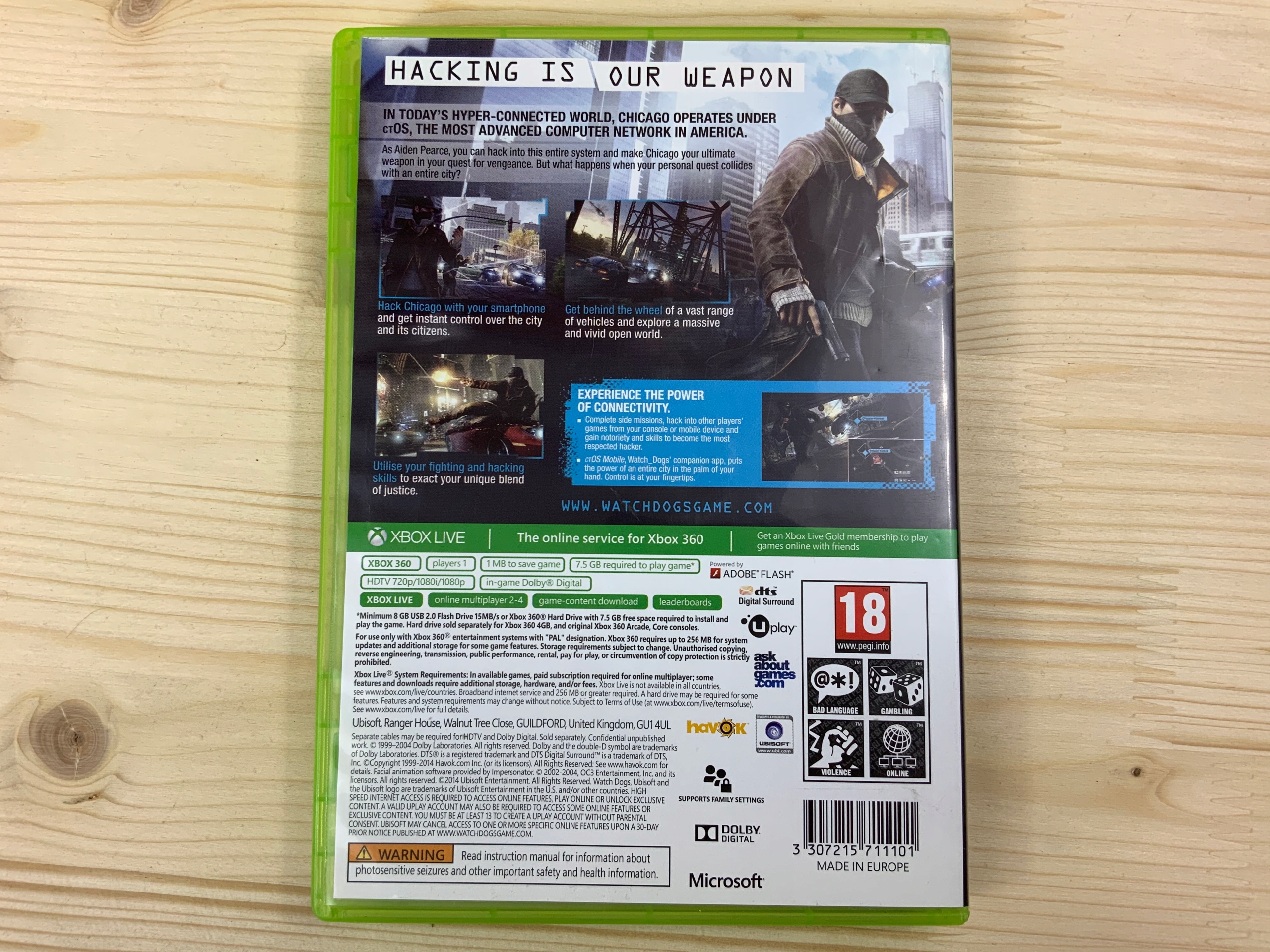 WATCH DOGS płyty bdb+ komplet XBOX 360 Wydawca Ubisoft