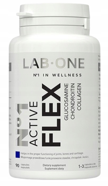 Lab One Active Flex 90kaps. Glukozamina Kolagen Wsparcie stawów Bóle stawów