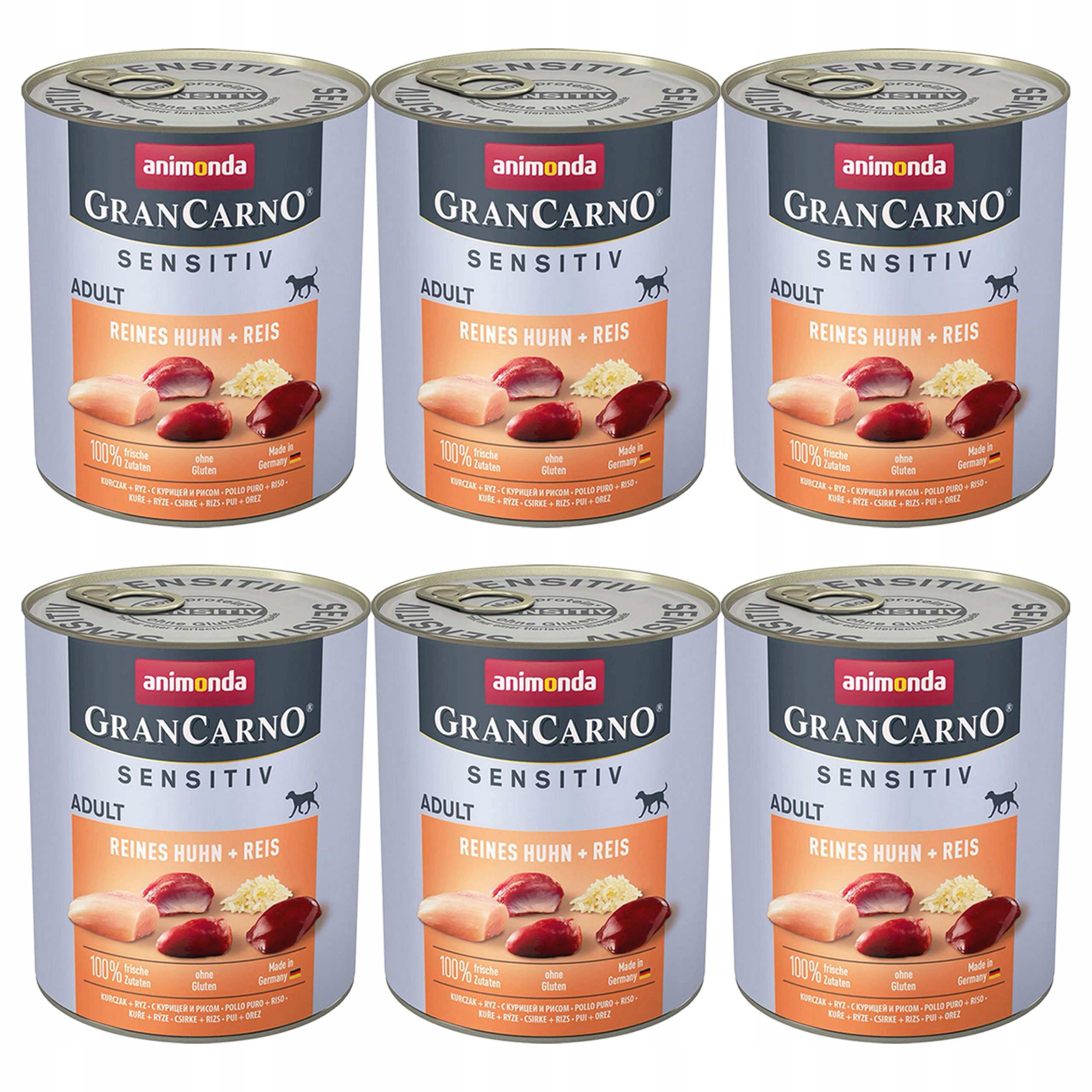 Levně Animonda GranCarno Sensitive krmivo pro psy Kuřecí rýže 6 x 800 g