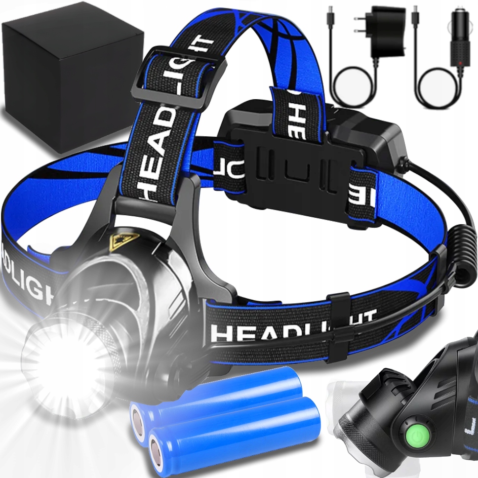 LATARKA CZOŁOWA LED ZOOM METAL CREE XML-T6 ZESTAW