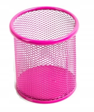 Kubek Na Długopisy Metal Siatka Leviatan Różowy
