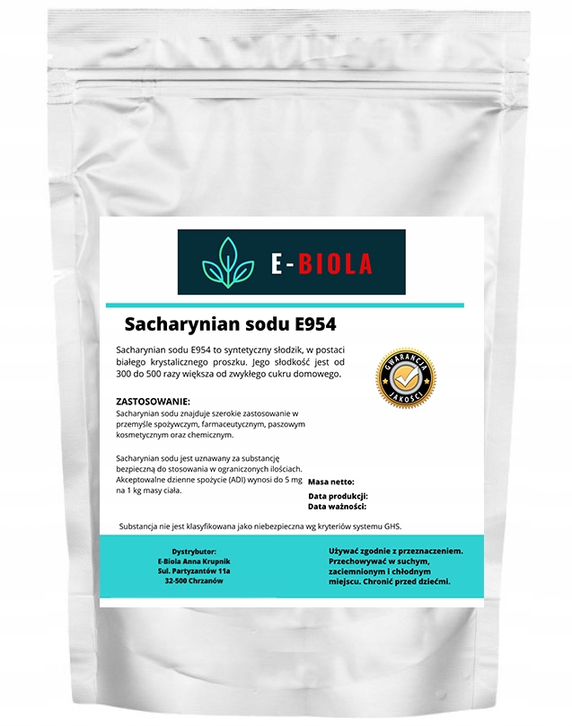 Levně Sacharinát Sodný E954 Náhrada Cukru, Sladidlo 1 kg