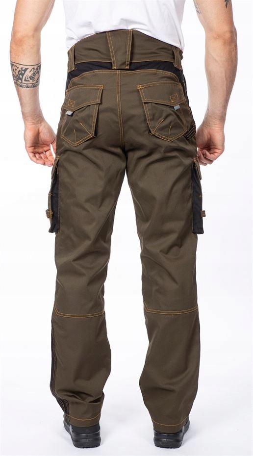 Spodnie Robocze Męskie Do Pasa Monterskie Mocne Ardon VISION 48 oliwkowe Model VISION