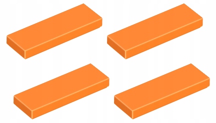 

Lego płytka gładka 1x3 pomarańczowa 4 szt 63864